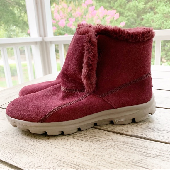 skechers go walk fur lined shoes